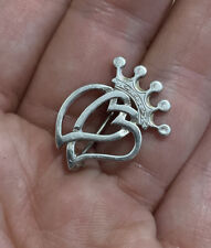 Vintage Scottish Iona Luckenbooth Heart Crown Sterling Silver Pin Brooch Stamped for sale  WARRINGTON