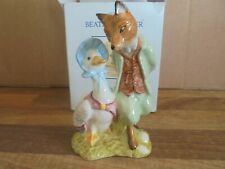 Used, BESWICK / ROYAL ALBERT BEATRIX POTTER FIGURE, - JEMIMA AND FOXY for sale  HOUGHTON LE SPRING