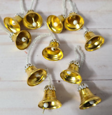 11 gold metal christmas bells for sale  Warren