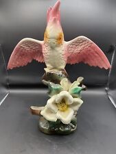 PINK COCKATOO figurine with Flower...California Pottery/Ceramics By Bel-Air for sale  Shipping to South Africa