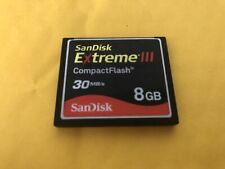 Tarjeta de memoria SanDisk 8 GB 30 MB/S EXTREMR III CompactFlash, usado segunda mano  Embacar hacia Argentina