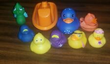 Lot Of 9 Bath Toys Rubber Duck , seahorse, boat.. for sale  Shipping to South Africa