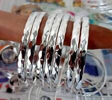 Used, Hammered Sterling Silver Bangles Set of 7Bangles Skinny Stackable 7Bangles AU 22 for sale  Shipping to South Africa