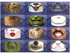 Máscara facial/cubierta de Halloween, aterradora y divertida para adultos y jóvenes talla elige diseño segunda mano  Embacar hacia Argentina