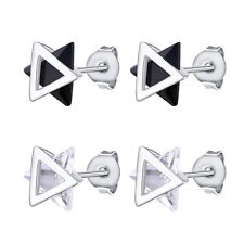 Brincos triangulares pequenos para homens meninos, unissex geométrico pedra CZ duplo Brinco comprar usado  Enviando para Brazil