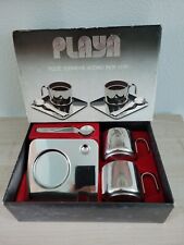 Playa Guido Bergna Italy Stainless Steel Espresso Cup and Saucer Set in Box! for sale  Shipping to South Africa