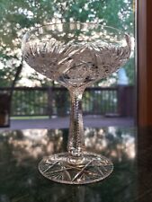 (1) Pires de vidro champanhe - Cristal de corte brilhante ventilador de entalhe base Hobstar de 8 pontos comprar usado  Enviando para Brazil