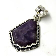 Used, Faceted Sugilite 925 Sterling Silver Plated Pendant Handmade Jewelry Gm 9-H112 for sale  Shipping to South Africa