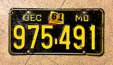1961 missouri license for sale  New York