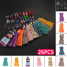 26Pcs for Barbie Doll Dresses &Shoes&jewellery Clothes Accessories Xmas Gift for sale  UK