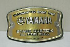 YAMAHA STAGE CUSTOM BADGE for YOUR BASS SNARE TOM FLOOR and DRUM SET! LOT Q761 for sale  Shipping to South Africa