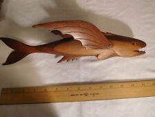 Pitcairn Island Fine Woodworking Flying Fish Vintage Inlaid Eyes & Sharp Teeth! for sale  Shipping to South Africa