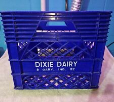 Cajón de leche de plástico vintage Dixie Dairy Farms Gary EN azul Indiana 1982  segunda mano  Embacar hacia Argentina