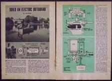 Electric Outboard Trolling Motor 1965 How-To PLANS/INFO from junk auto parts for sale  Shipping to South Africa