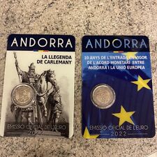 2 X 2 euro Andorra 2022 -  Carlo Magno e Unione Europea - Spedizione immediata na sprzedaż  Wysyłka do Poland
