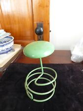 VINTAGE GREEN WOOD & METAL HAT RACK CIRCULAR BOTTOM SHELF DISPLAY OR STORING for sale  Shipping to South Africa