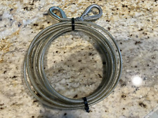12' Galvanized Steel 3/16" Vinyl Coat Wire Rope Cable with Hoops, used for sale  Shipping to South Africa