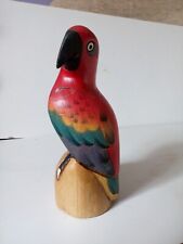 Parrot wooden colourful for sale  SHREWSBURY