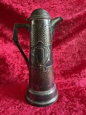 ♛ GAB caraffe pot Art Nouveau circa 1900 skate British metal new silver ♛, brukt til salgs  Frakt til Norway