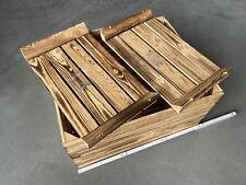 3er Set Geflammte Kisten Box Regalset Obstkisten Tischregal 60x50x30cm Mit Decke gebraucht kaufen  Maintal