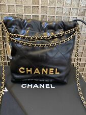 Chanel black shiny for sale  DARTFORD
