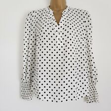 Novo Ex Dorothy Perkins 8-16 Marfim Branco Bolinhas Spot Camisa Blusa comprar usado  Enviando para Brazil