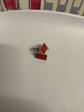 Red rectangle cufflinks for sale  STRATFORD-UPON-AVON