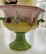 Ironstone China Meir Son Roses Urn pedastal Planter Shabby Chic marked for sale  Shipping to South Africa