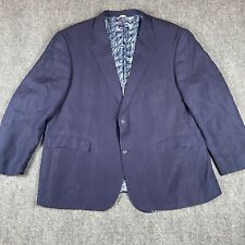 Oak Hill Mens Sport Coat Blazer Sz 2XL Navy Blue Check Paisley Lining 2-Button for sale  Shipping to South Africa