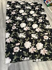 Used, IKEA ROSENMOTT Block-out curtains 1 pair Black/floral patterned 145x250 cm for sale  Shipping to South Africa