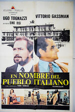 EN NOMBRE DEL PUEBLO ITALIANO  --  Poster Cartel de Cine segunda mano  Embacar hacia Argentina