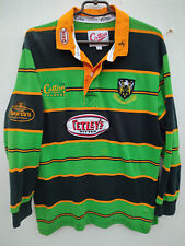 NORTHAMPTON SAINTS 1999 SIGNED UNION RUGBY SHIRT jersey L/S COTTON TRADERS, used for sale  Shipping to South Africa