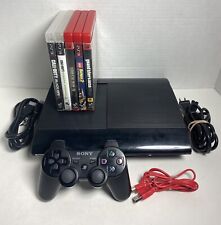 Usado, Sony PlayStation 3 Super Slim 250 GB - Negro CECH-4201B Con Cables Y 5 Juegos segunda mano  Embacar hacia Argentina