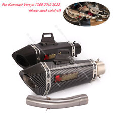 For Kawasaki Versys 1000 2019-2022 Exhaust System Mid Link Pipe Muffler 345mm for sale  Shipping to South Africa