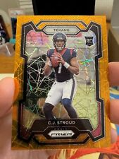 Tarjeta de novato Panini Prizm CJ STROUD 2023 naranja Lazer #339 texanos segunda mano  Embacar hacia Argentina