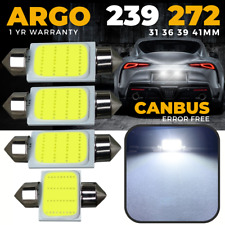 239 272 Car Led Number Plate Light Bulbs C5W Festoon Cob White 31 36 39 41mm 12v for sale  Shipping to South Africa