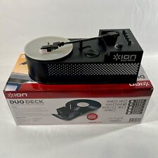 ION Audio Duo Deck toca-discos toca-discos/reprodutor de fita cassete com USB NOVO comprar usado  Enviando para Brazil
