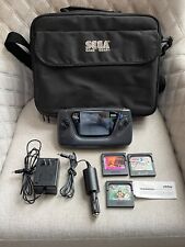 SEGA GAME GEAR 2110G CONSOLE LOT CAR CHARGER AC-DC ADAPTER CARRYING CASE 3 GAMES for sale  Shipping to South Africa