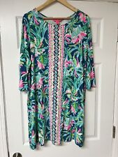 Vestido Swing Feminino Lilly Pulitzer Ophelia Extra Grande Rosa Verde Floral Elástico Excelente Estado Usado comprar usado  Enviando para Brazil