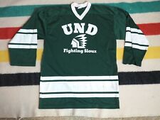 VTG 70s 80s Champion UND North Dakota Fighting Sioux Hockey Jersey USA Mens L for sale  Bellingham