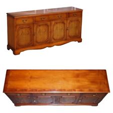 VINTAGE BRADLEY BURR YEW WOOD FOUR DOOR SIDEBOARD CUPBOARD for sale  Shipping to South Africa