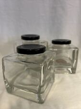 Lote de 3 frascos cuadrados de vidrio usados segunda mano  Embacar hacia Argentina
