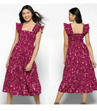 Hill House The Ellie Nap Dress Burgundy Botanical Size S New with Tags, used for sale  Shipping to South Africa