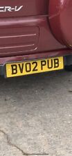 Bv02pub number plate for sale  Shipping to Ireland