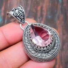 Used, Vintage Pink Kunzite Gemstone Handmade Gift Jewelry Pendant 1.77" s149 for sale  Shipping to South Africa