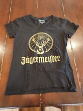 Camiseta para mujer Jagermeister licor marca Alcohal logotipo grande negra, usado segunda mano  Embacar hacia Argentina