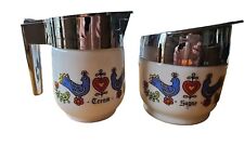 Used, Pyrex Country Festival Blue Bird Creamer And Sugar Bowl Set for sale  Shipping to South Africa