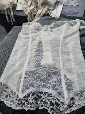 White lace basque for sale  TIPTON