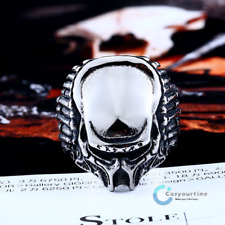 Filme O Predador Alienígena Vs. Joias de anel de aço inoxidável retrô máscara Predator 3, usado comprar usado  Enviando para Brazil