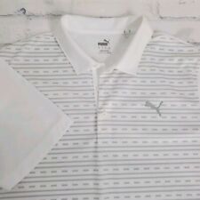 Camisa polo Puma para hombre grande blanca de golf elástica informal oficina tenis segunda mano  Embacar hacia Argentina